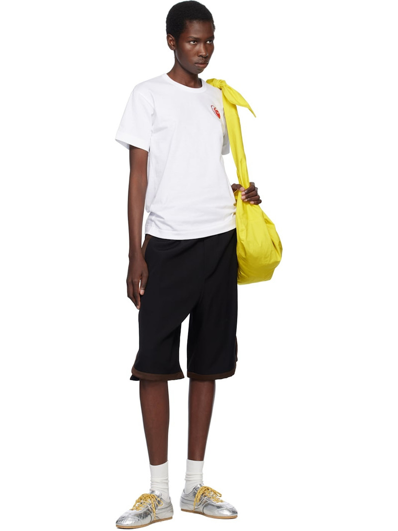 Comme des Garçons PLAY White Metal Stone Emblem Red Heart T-shirt outlook