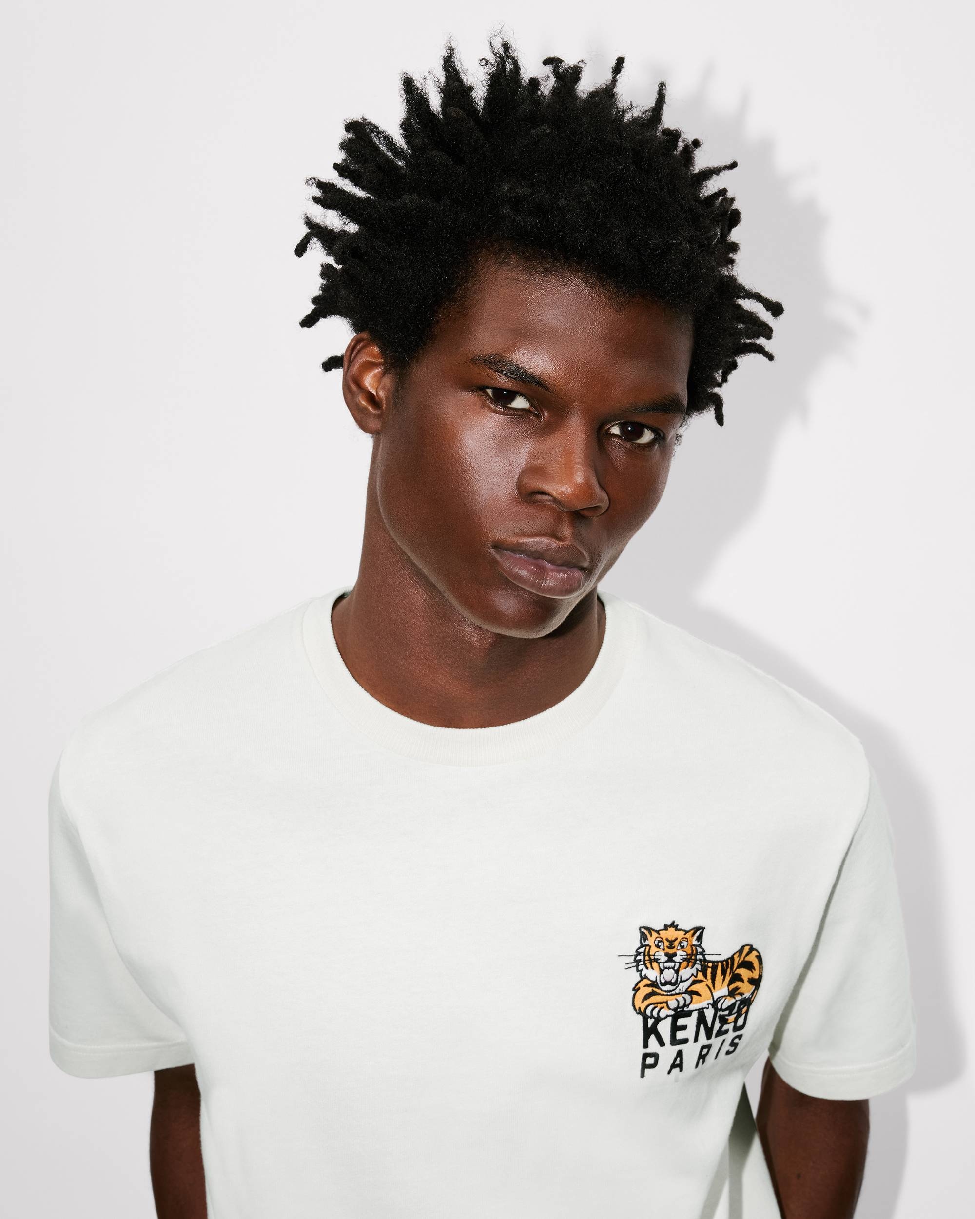 'KENZO Happy Tiger' embroidered T-shirt in cotton - 6