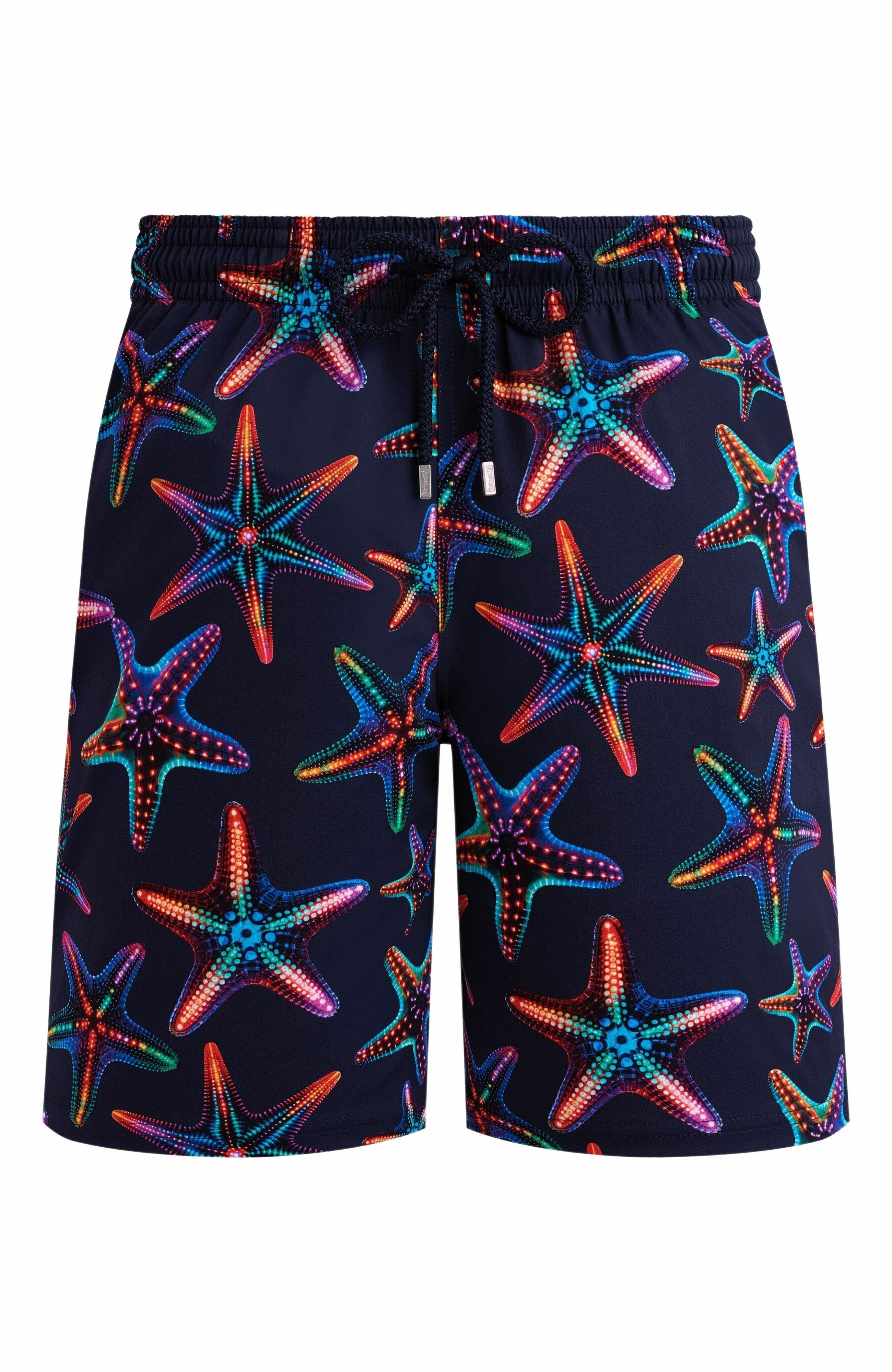 Vilebrequin Men's Disco Stars Long Stretch Swim Shorts in Bleu Marine at Nordstrom - 2