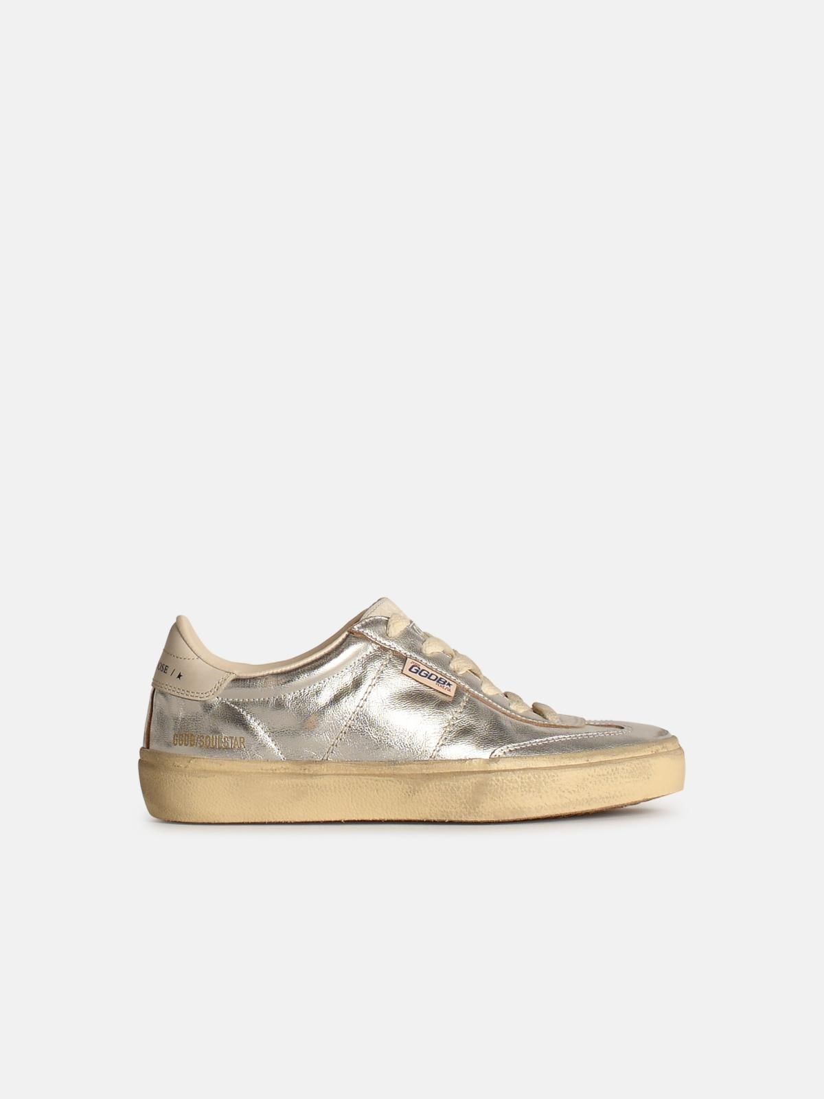 'SOUL-STAR' SILVER LEATHER SNEAKERS - 1