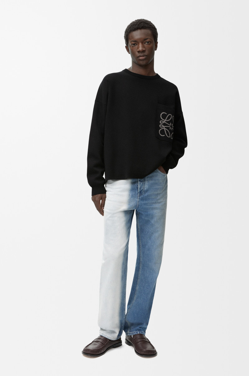 Loewe Anagram pocket sweater in cotton and viscose outlook