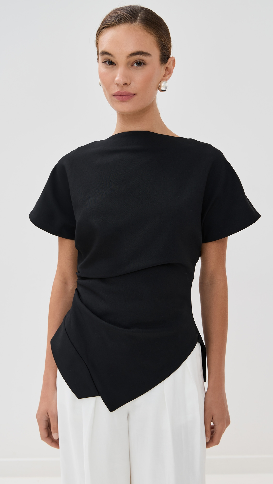 Draped Lapel Top - 6