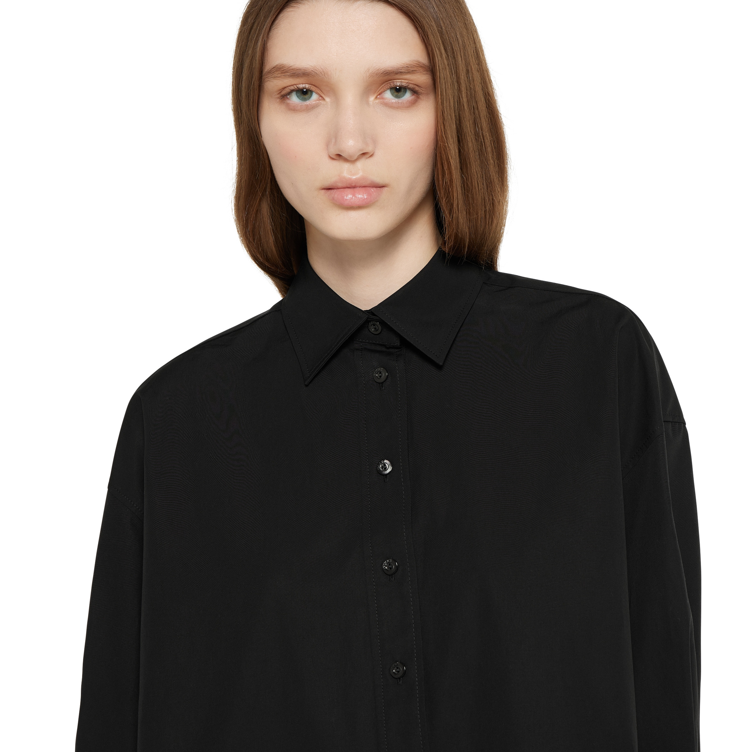 Cotton poplin shirt with embroidery - 5