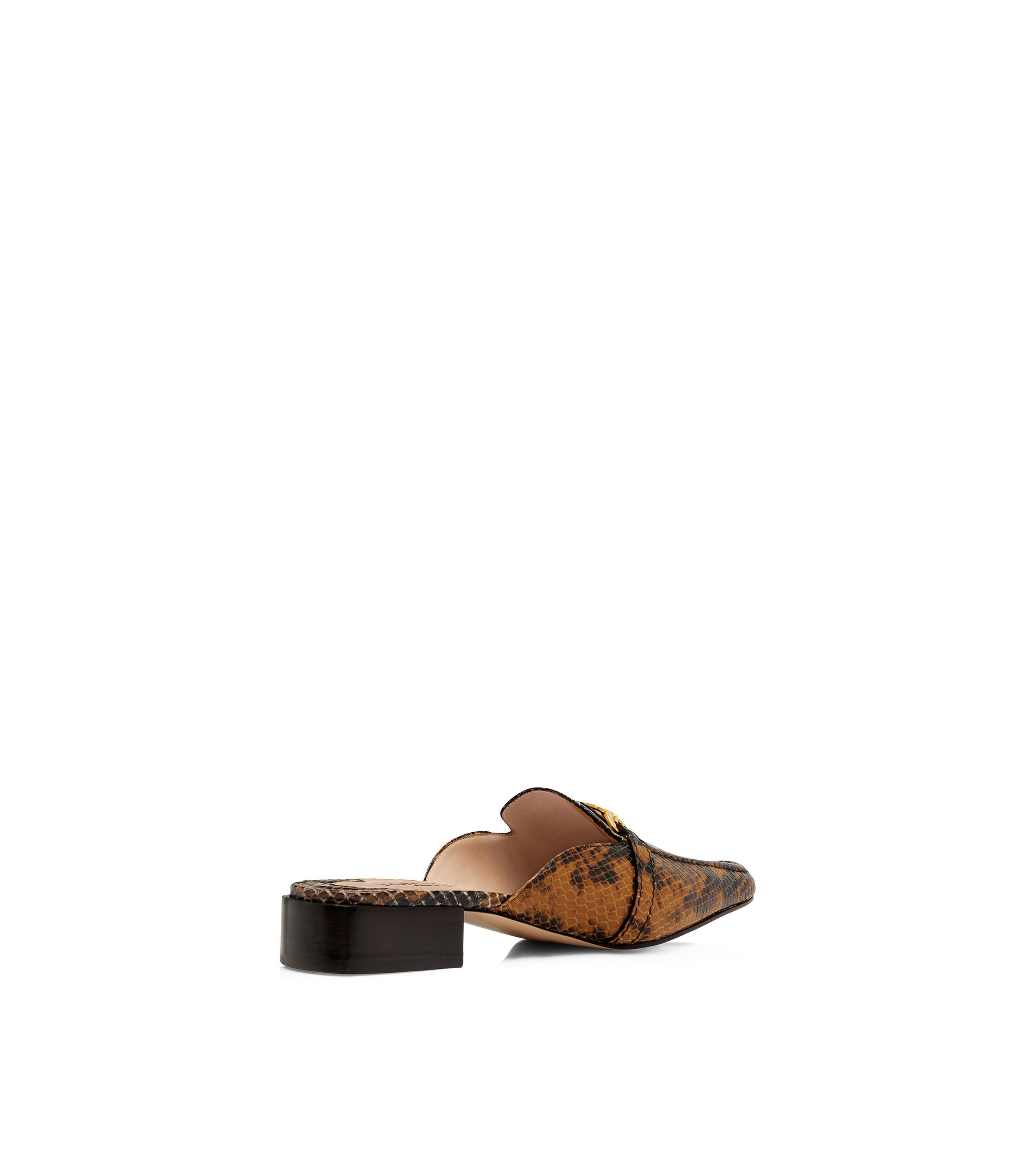 STAMPED PYTHON LEATHER WHITNEY SLIPPER - 3