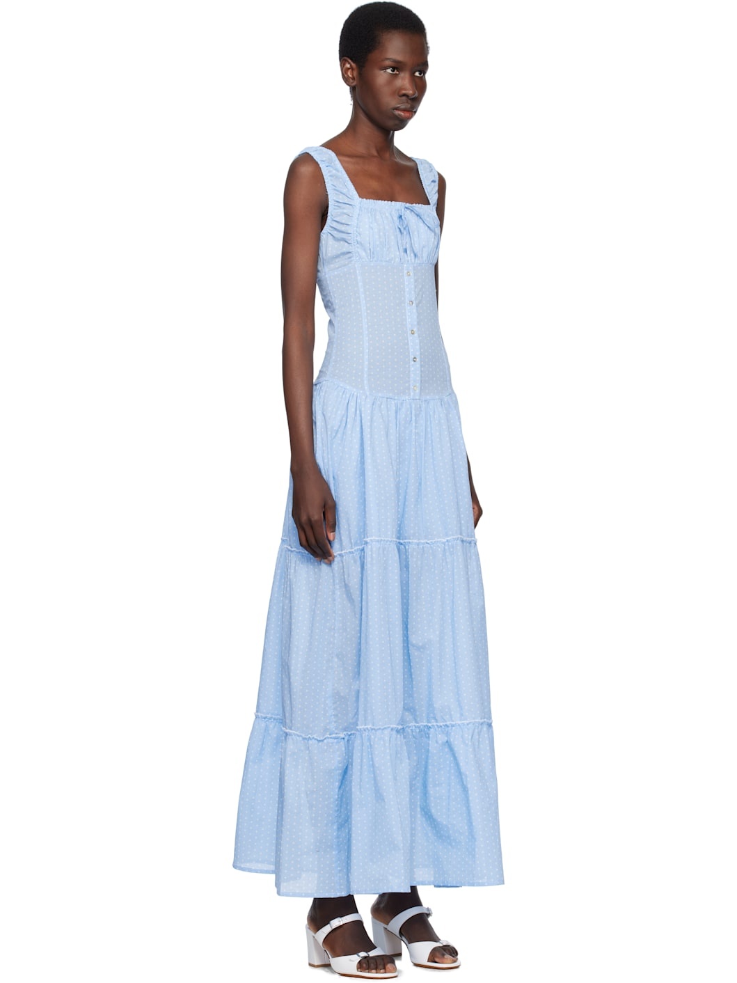Blue Christabelle Polka Dot Maxi Dress - 2