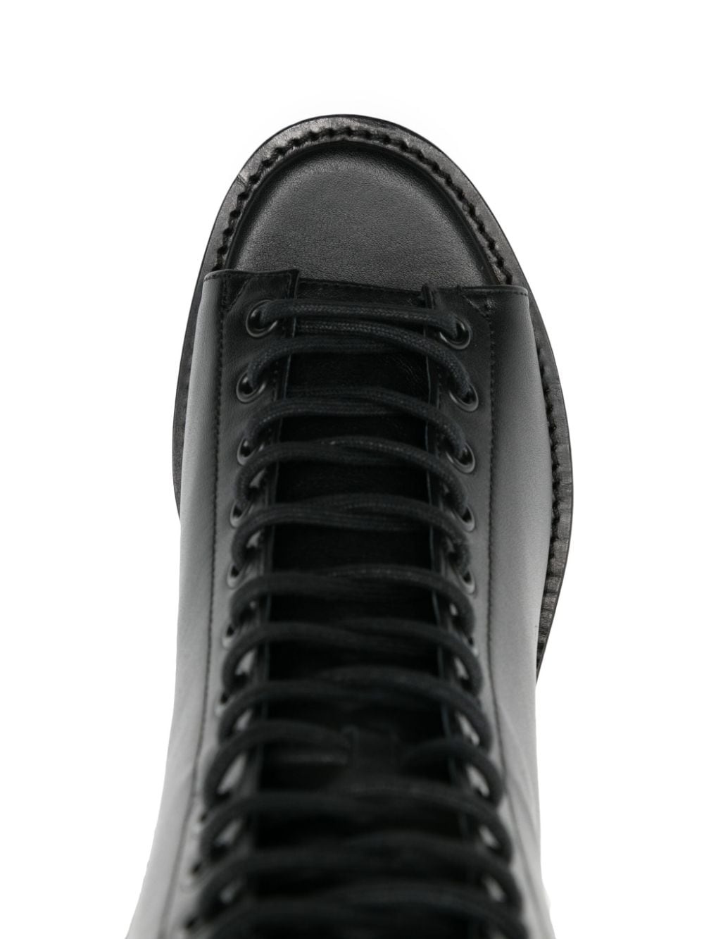 80mm open-toe leather boots - 4