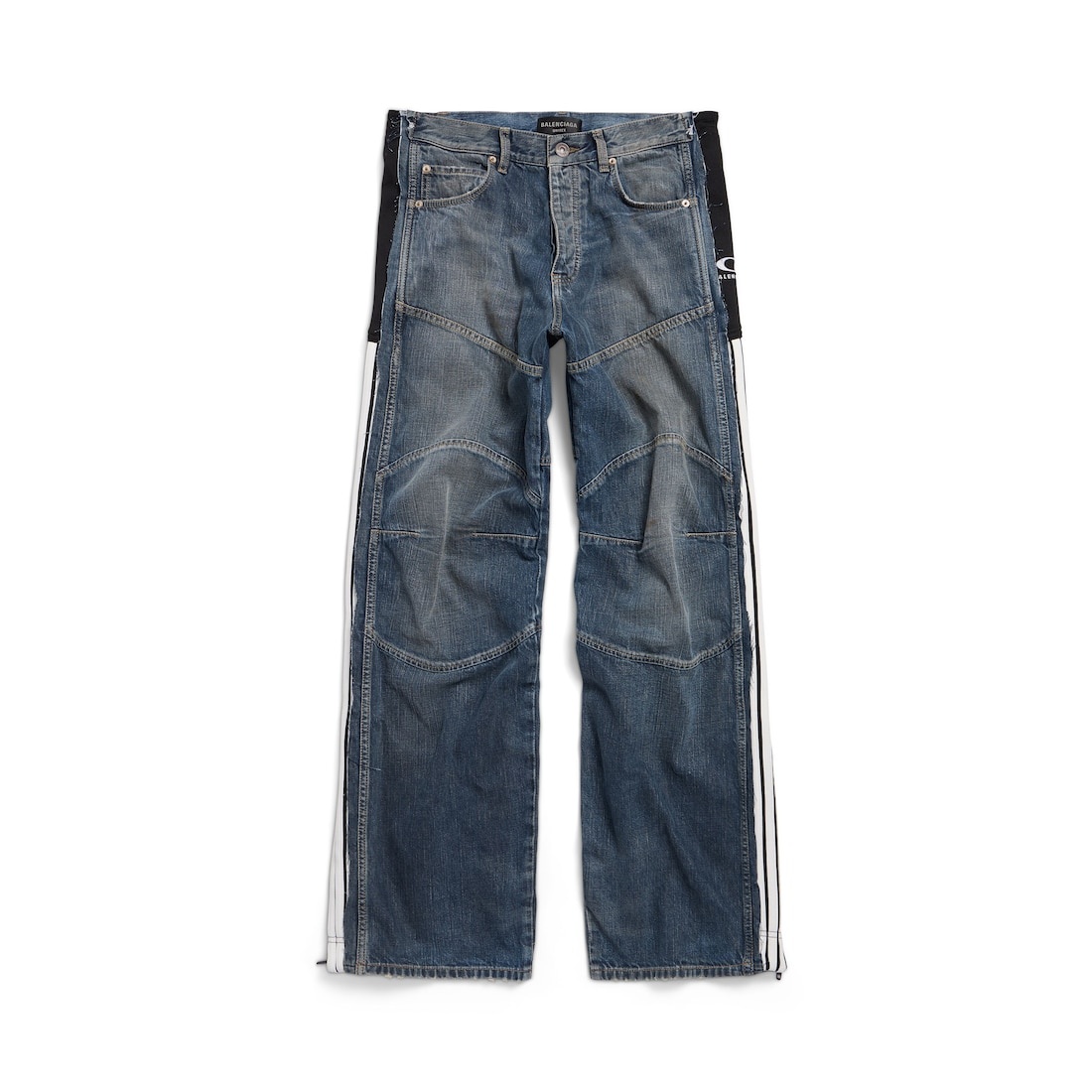 Men's Cut-up Tracksuit Pants in Blue - 1