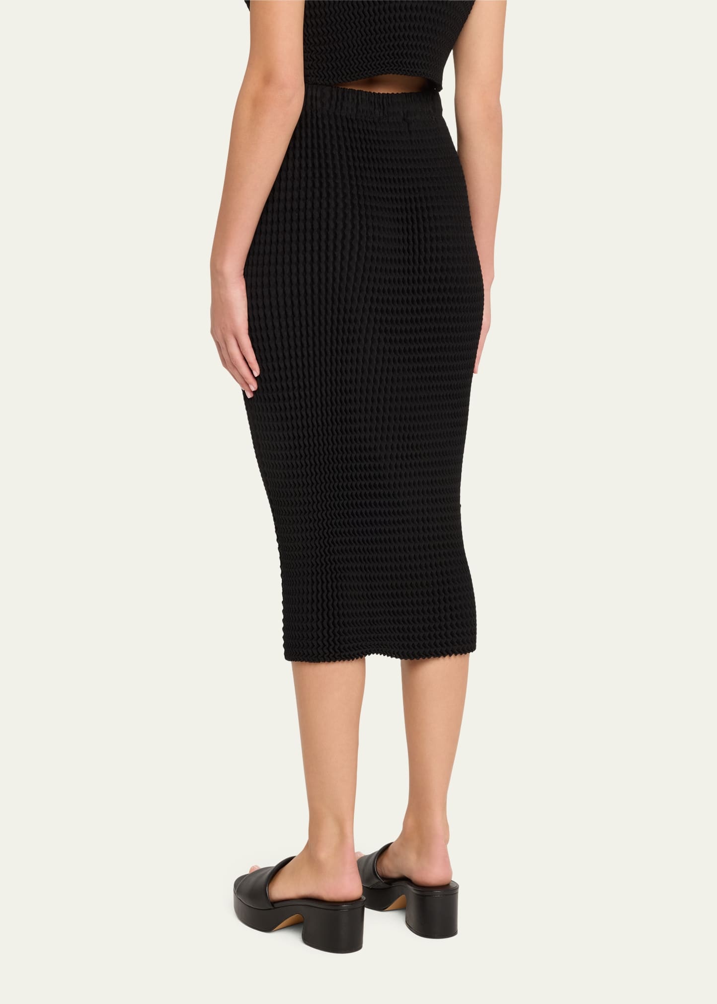 Spongy Bk 46 Body-Con Midi Skirt - 3