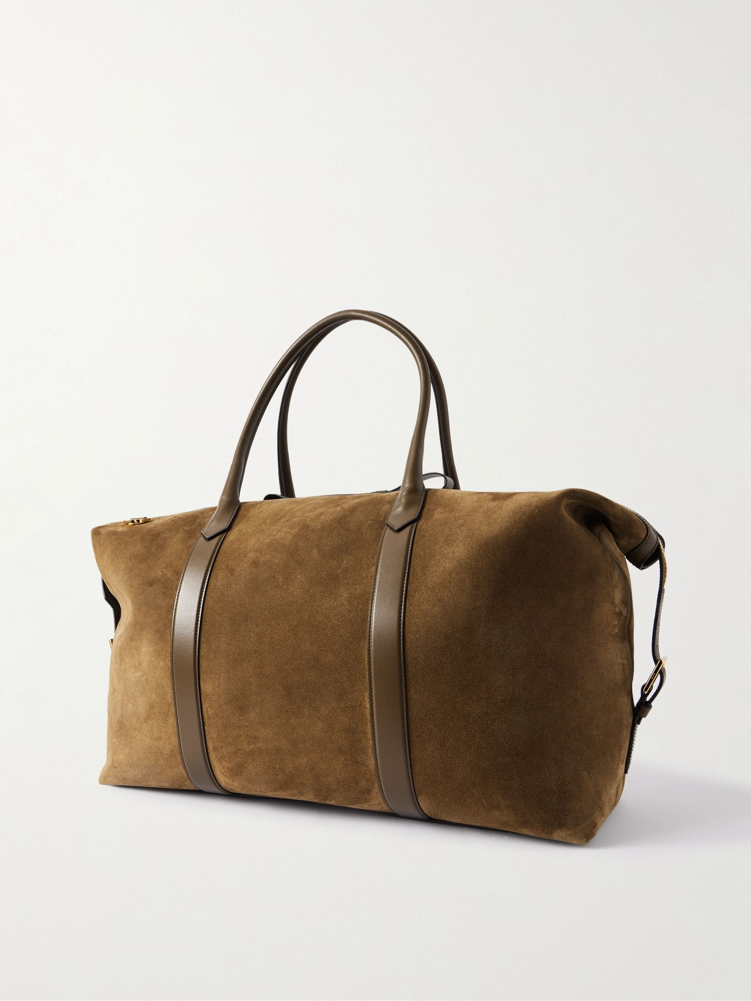 Buckley Leather-Trimmed Suede Holdall Brown - 3