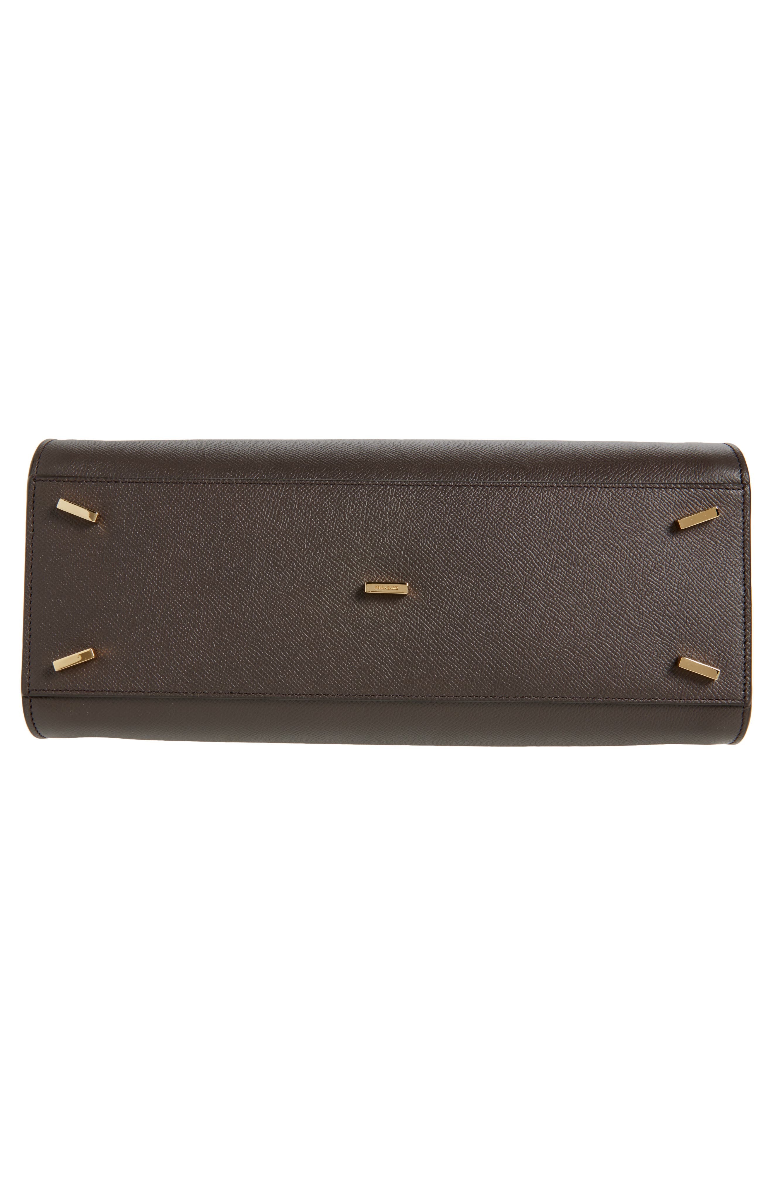 FERRAGAMO Small Studio Box Leather Top Handle Bag in Testa Di Moro at Nordstrom - 7