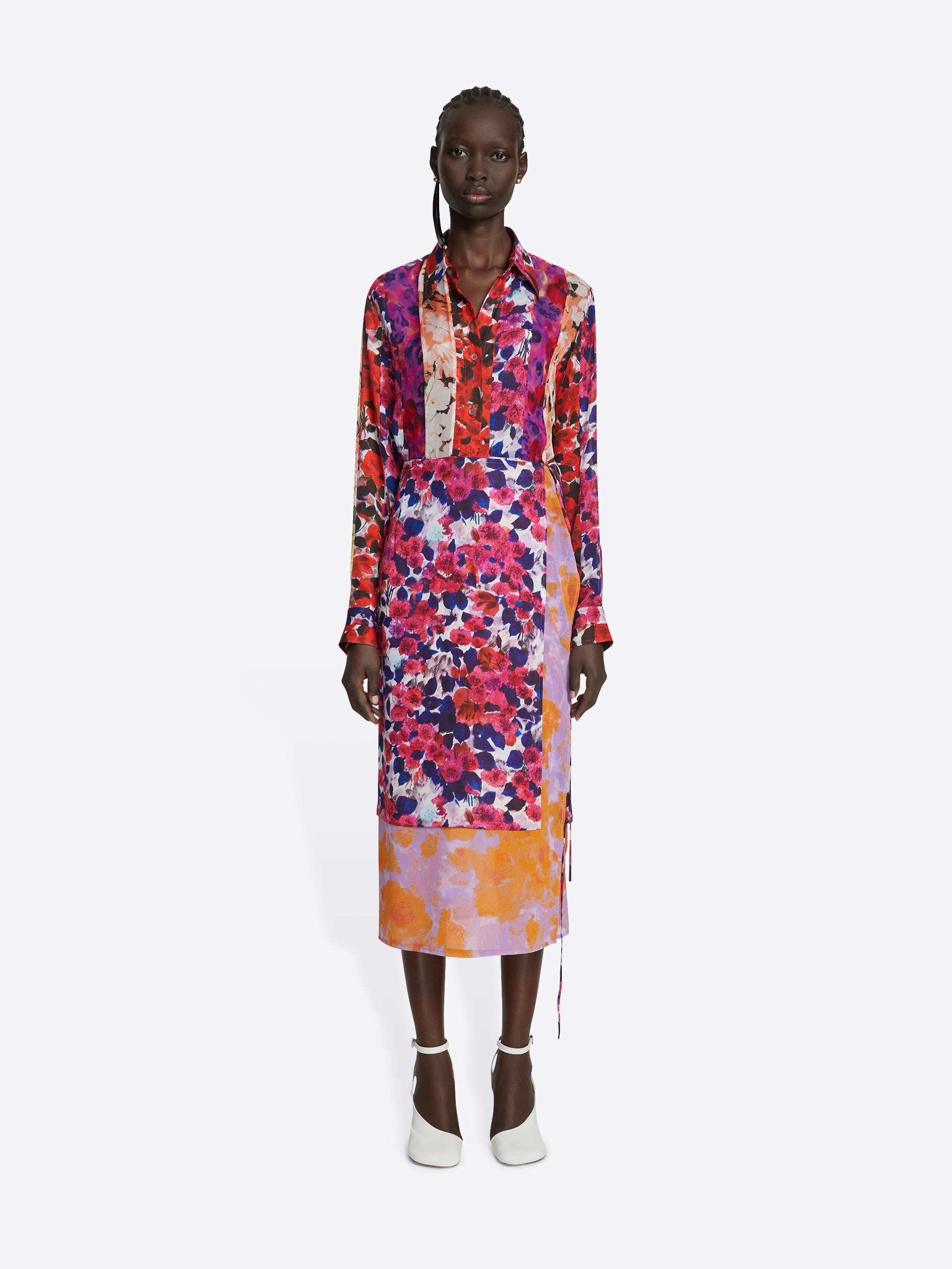 FLORAL WRAP SKIRT - 2