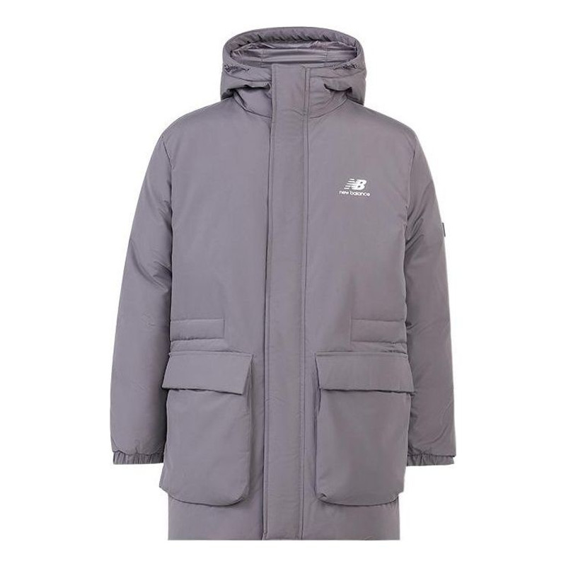 New Balance Windproof Long Down Jacket 'Grey' AMJ23341-ZNC - 1