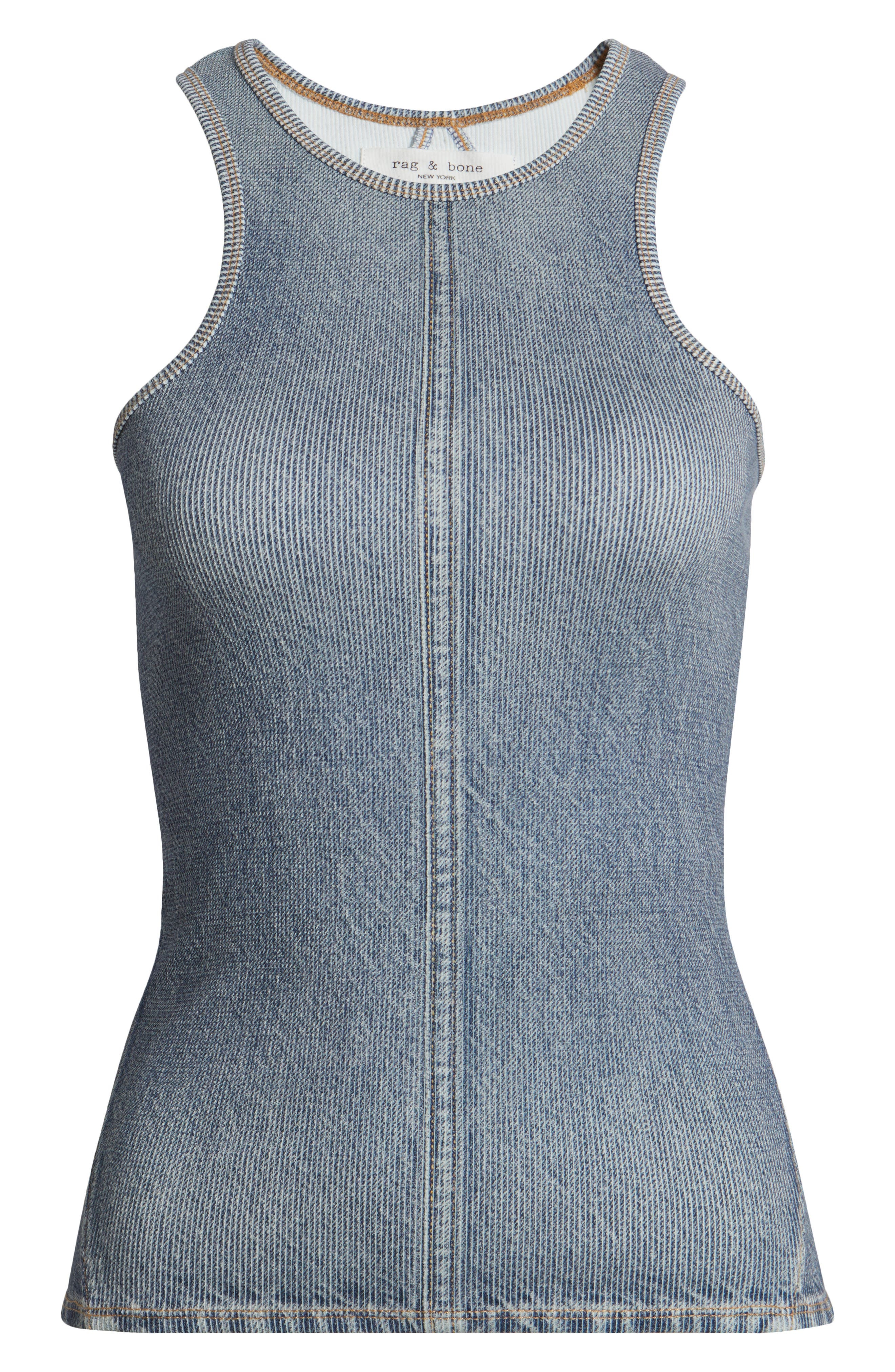 rag & bone Miramar Trompe l'Oeil Rib Jersey Tank in Antonia at Nordstrom - 5
