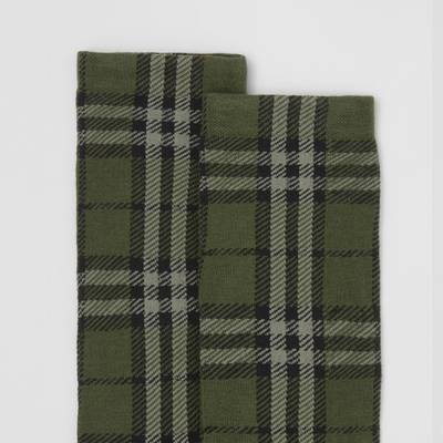 Burberry Check Cotton Cashmere Blend Socks outlook