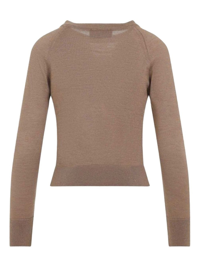 Simone Rocha pearl chain bow sweater outlook