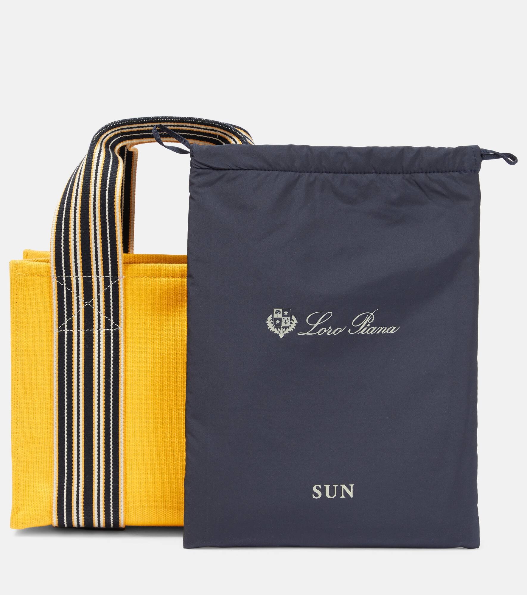 The Suitcase Stripe Mini canvas tote bag - 6