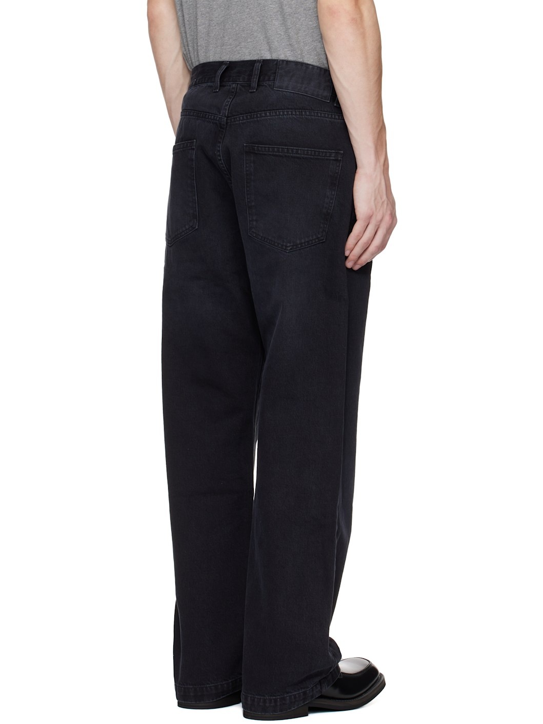 Black Straight Cut Jeans - 3