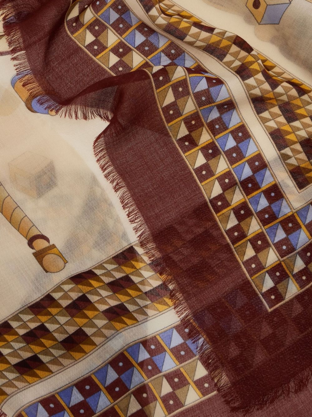 geometrical renaissance print-cashmere shawl - 2