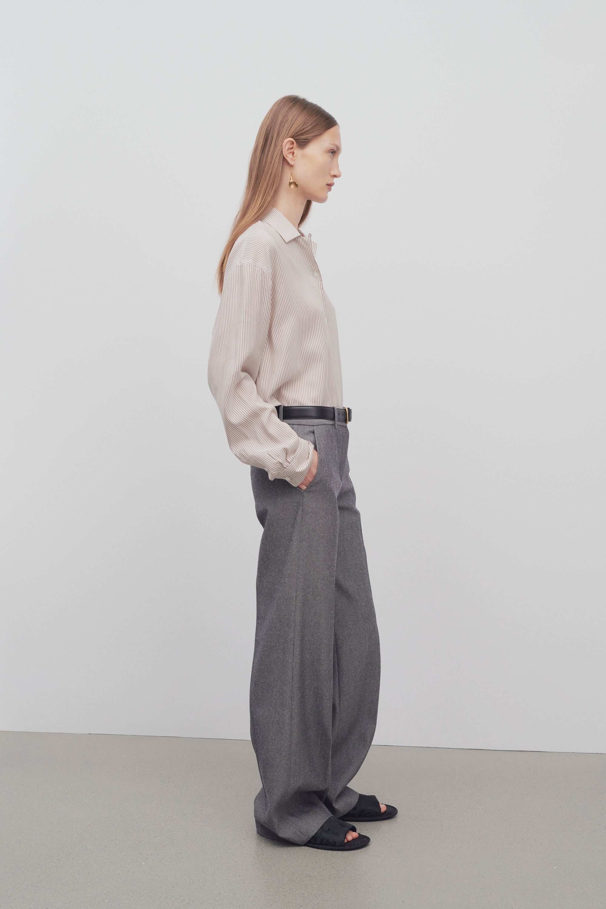 Encore Pant in Virgin Wool and Silk - 4