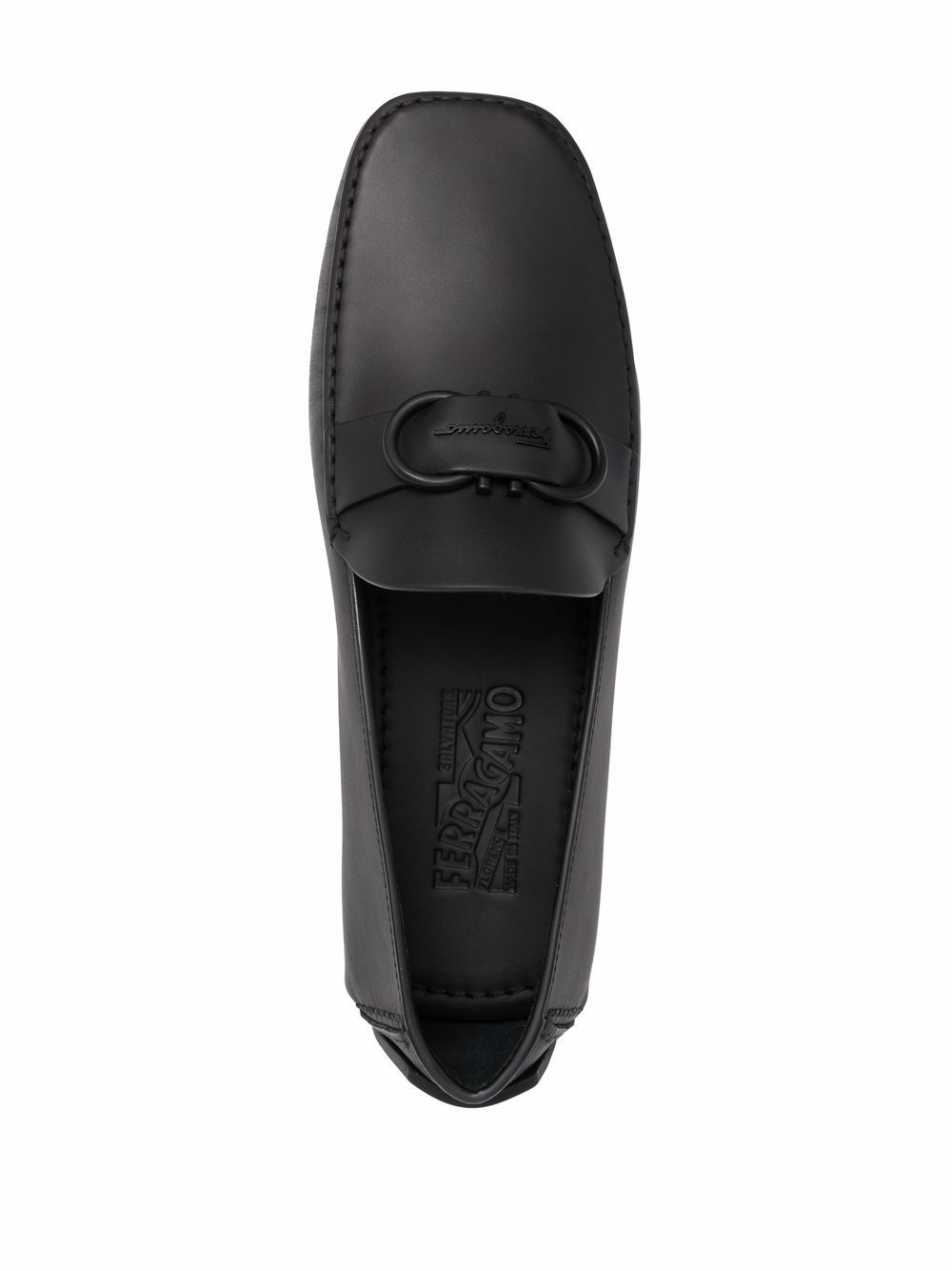 Gancini leather loafers - 4