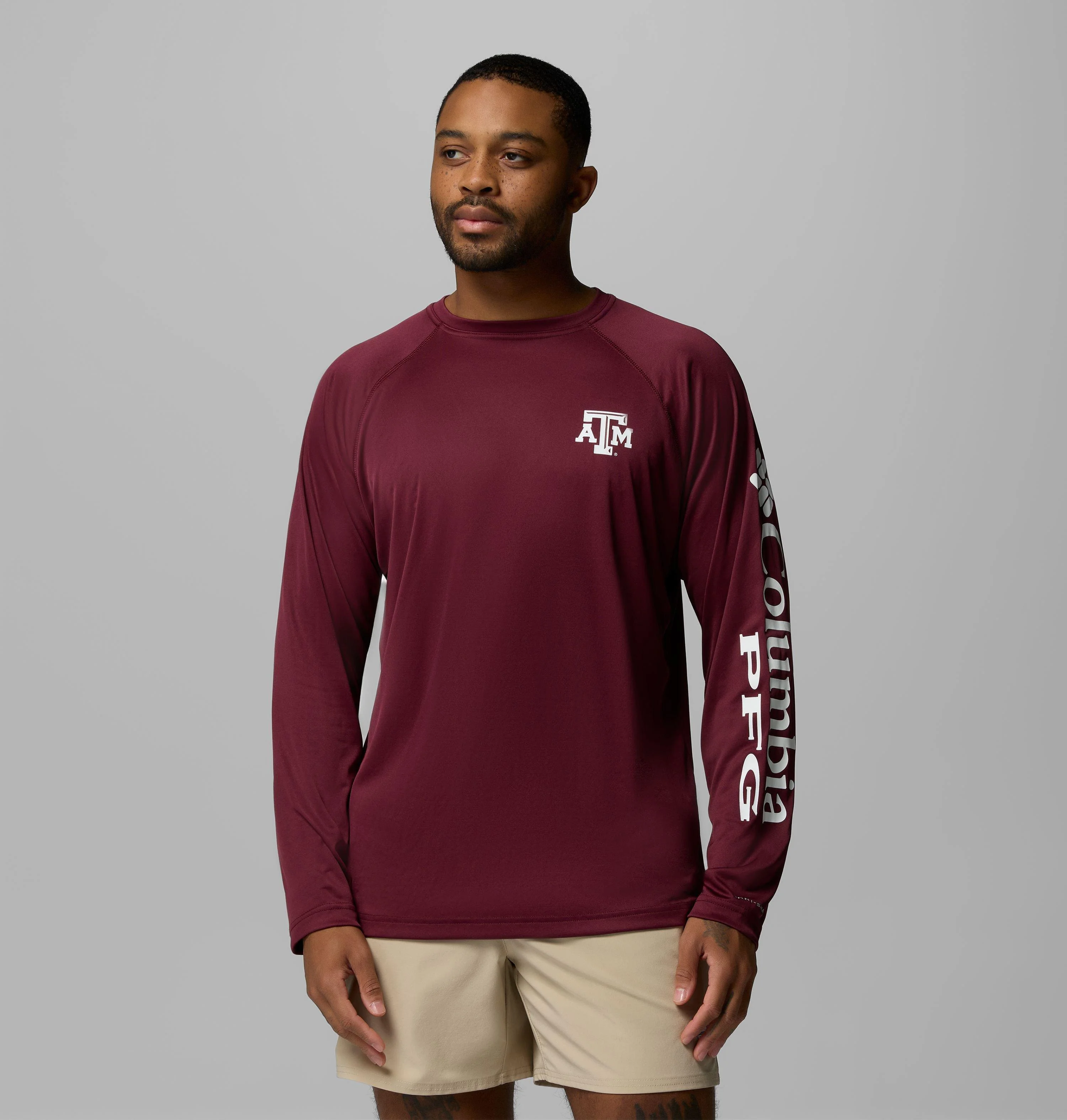 Men's Collegiate PFG Terminal Tackle Long Sleeve Shirt - Texas A&M - 1