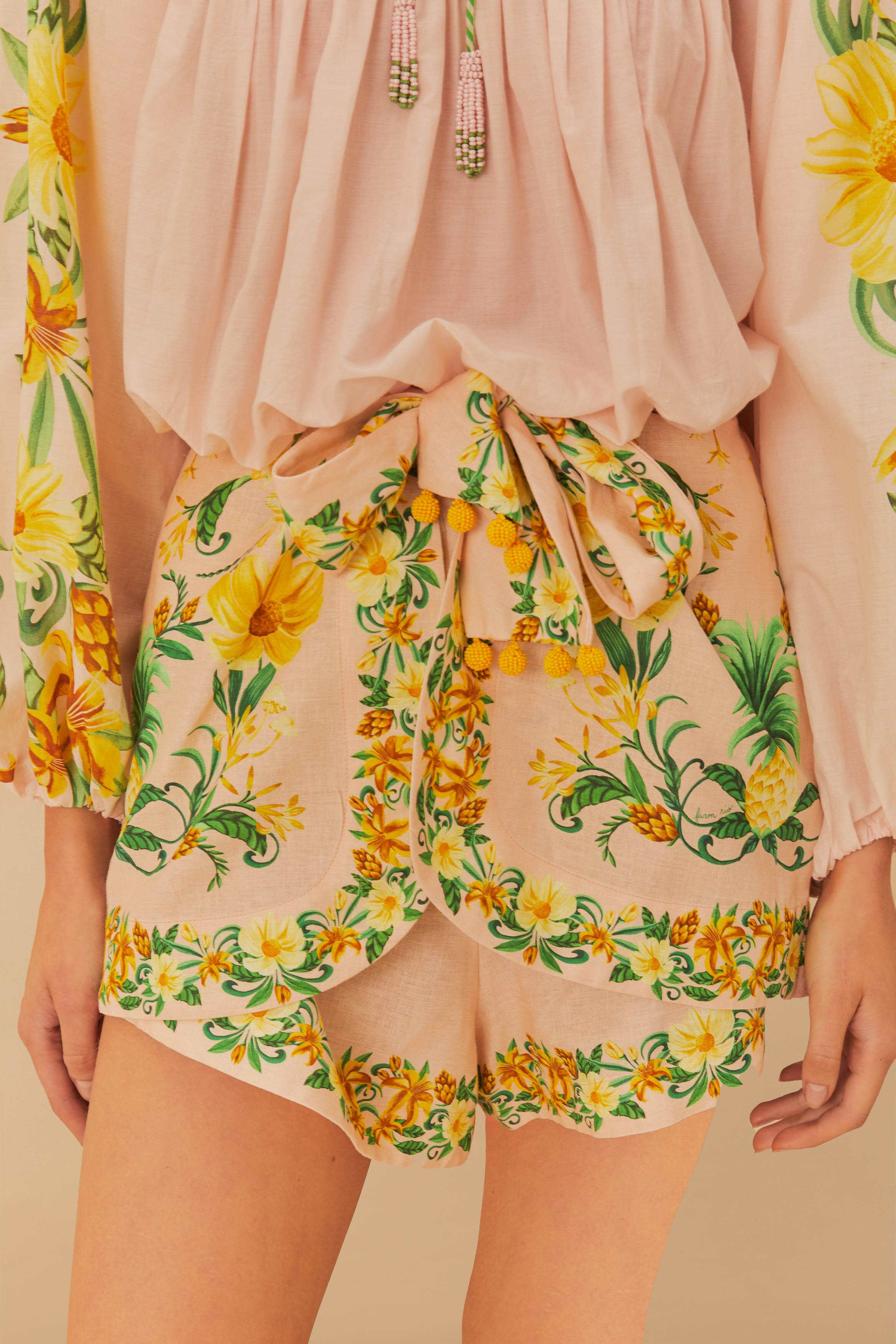 Pink Botanical Beauty Lenzing™ Ecovero™ Euroflax™ Shorts - 3