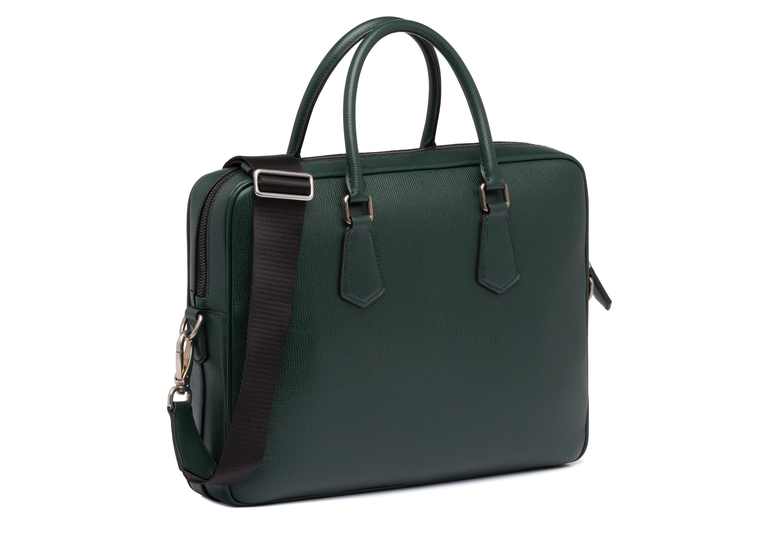 Craven
St James Leather Laptop Bag Emerald - 2