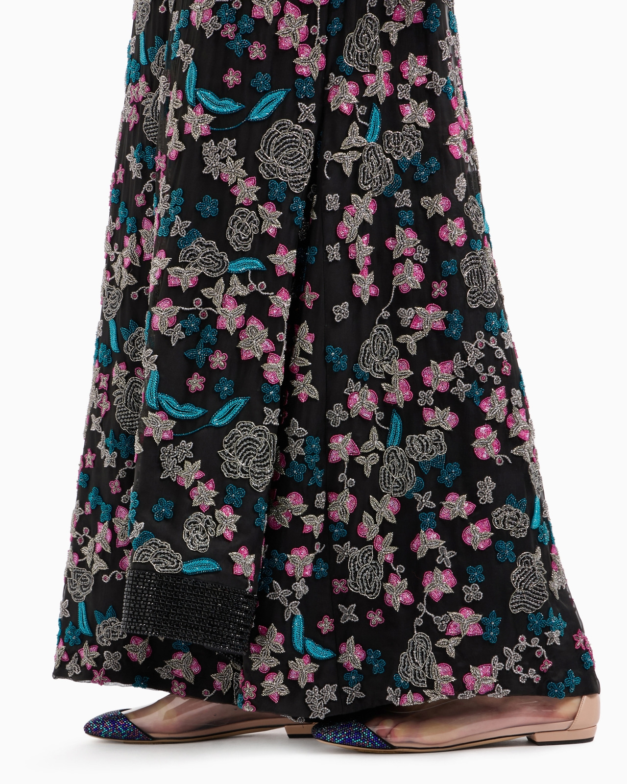 SILK CULOTTES WITH A FLORAL MOTIF - 6