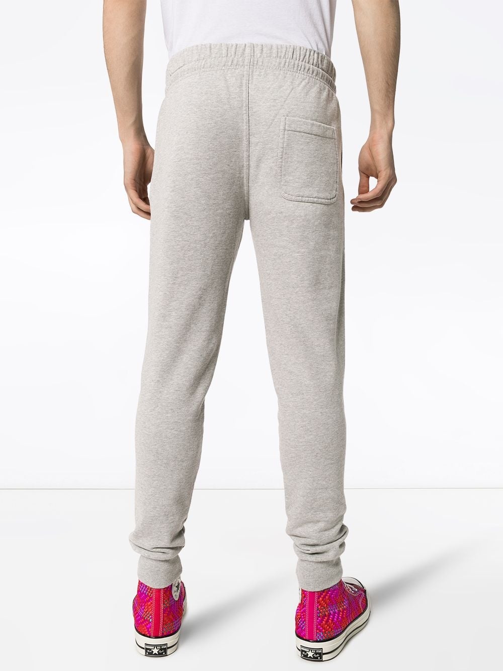 embroidered logo drawstring track pants - 4