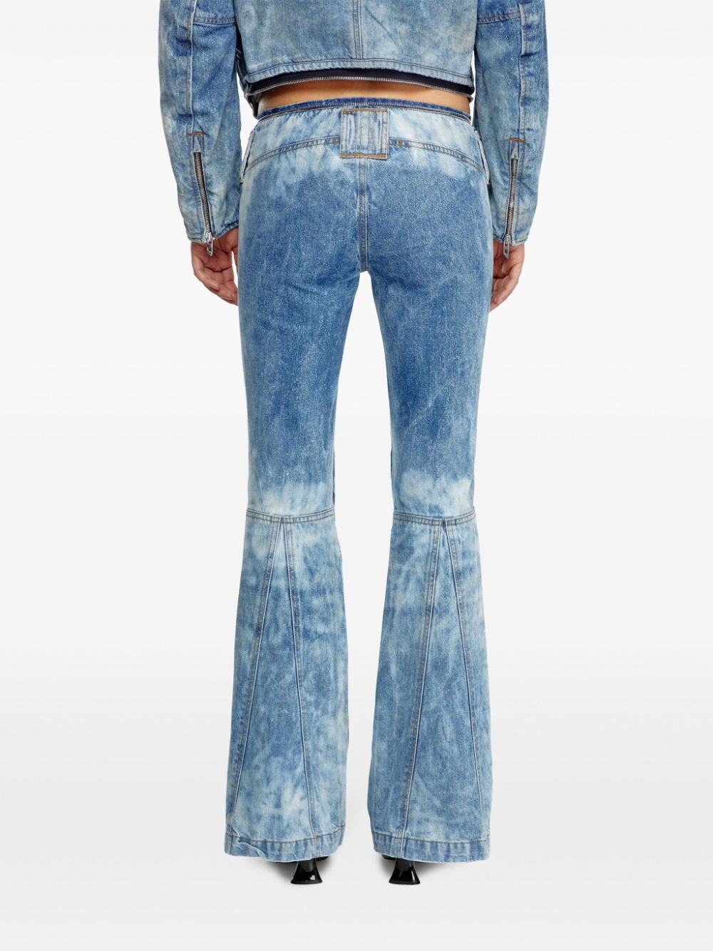 zip-detail cotton jeans - 4
