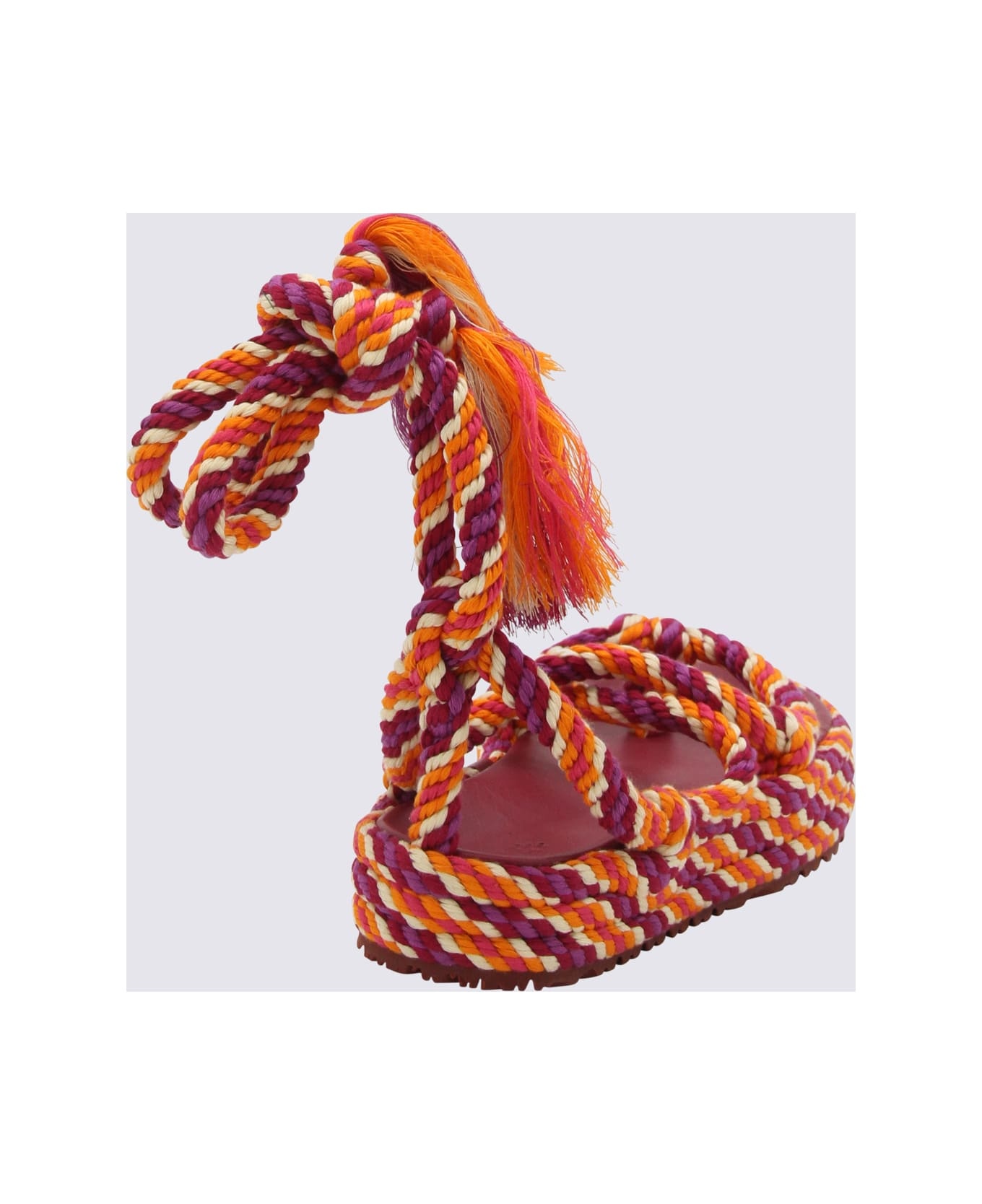 ISABEL MARANT ORANGE ROPE EROL サンダル ISABEL MARANT Erol Tasselled Rope Sandals | Orange | FARFETCH