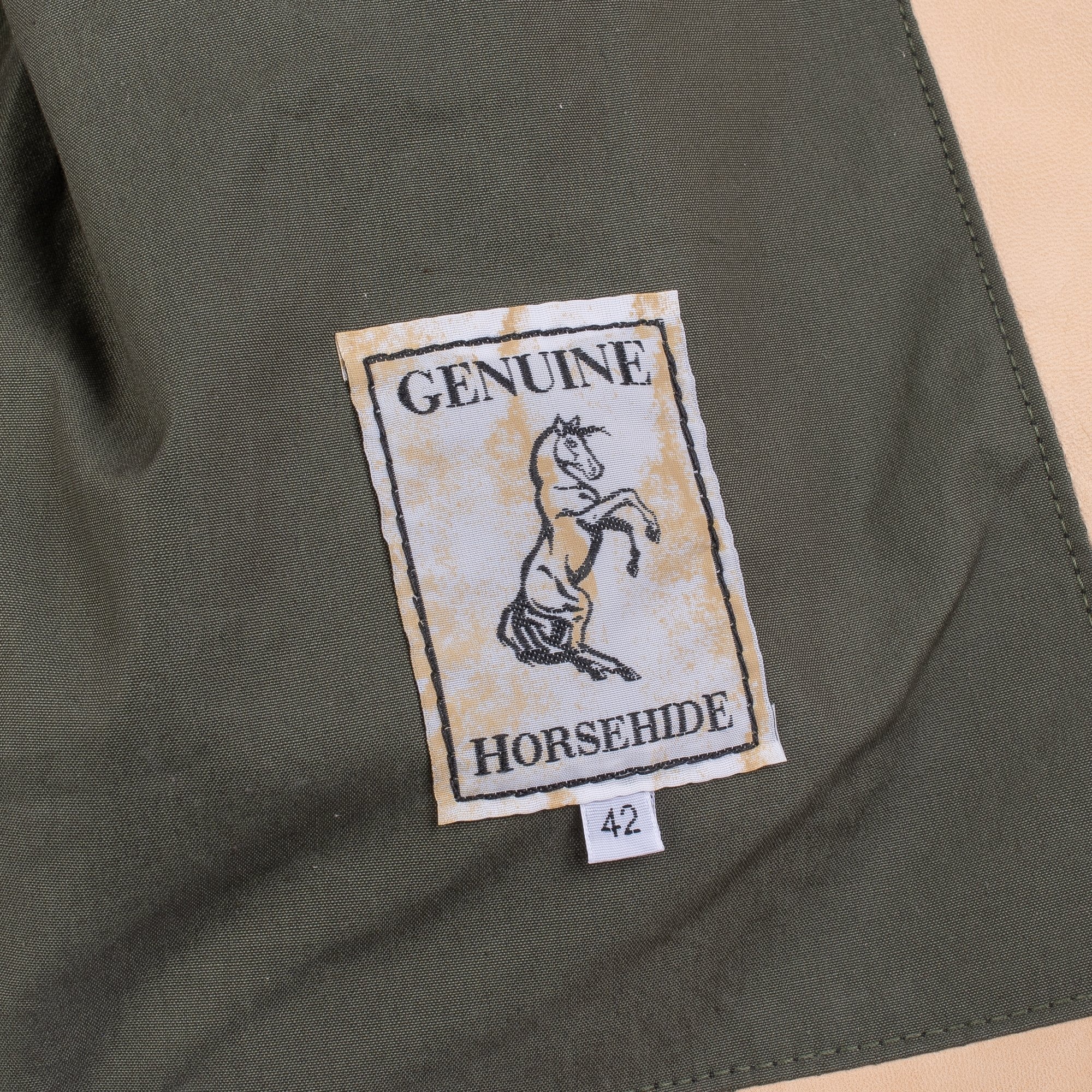 IHSB-BB-NAT Iron Heart x Simmons Bilt Natural Horsehide Jacket - The Bareback - 14