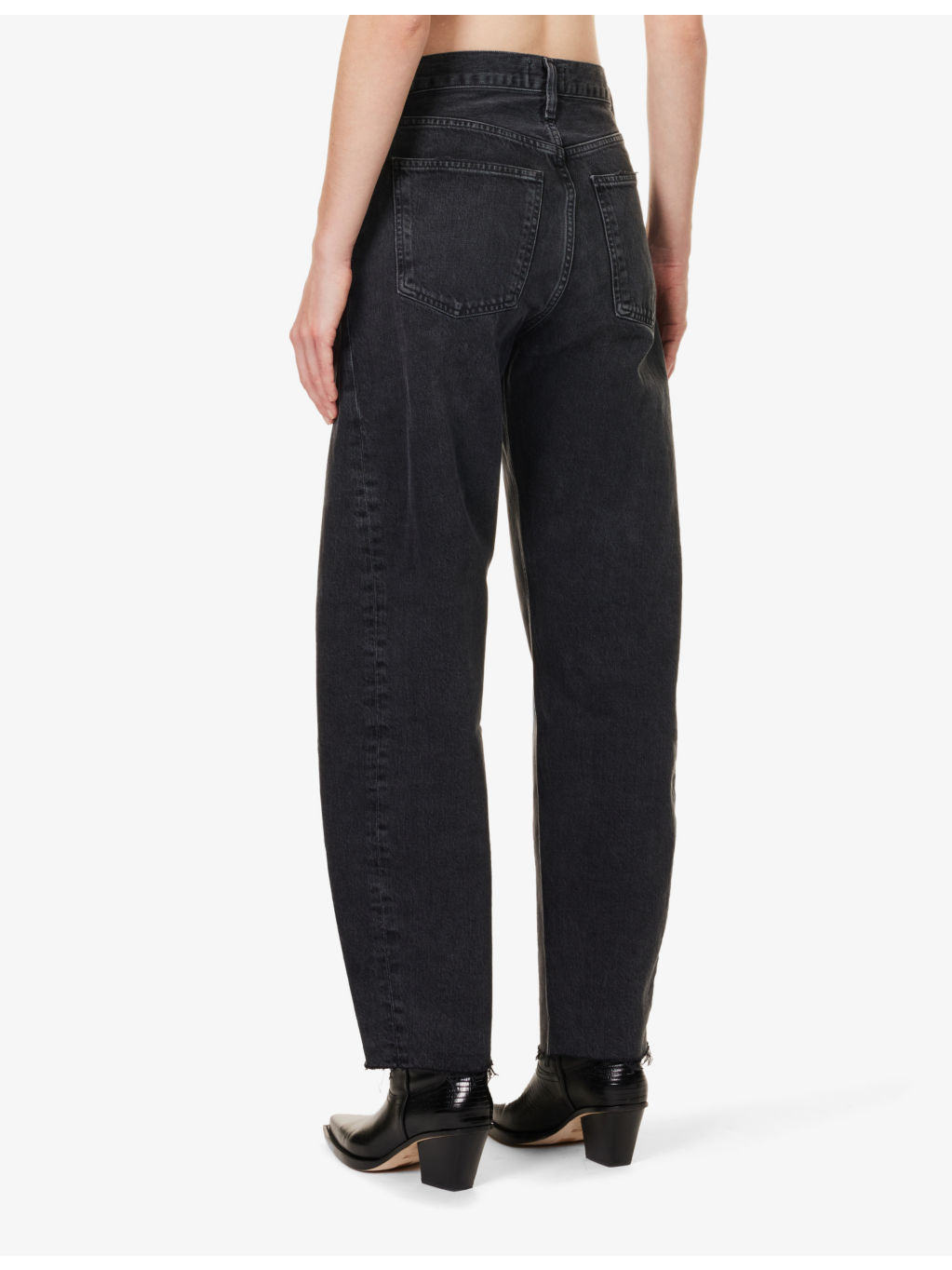 Luna Pieced straight-leg high-rise organic-cotton jeans - 4