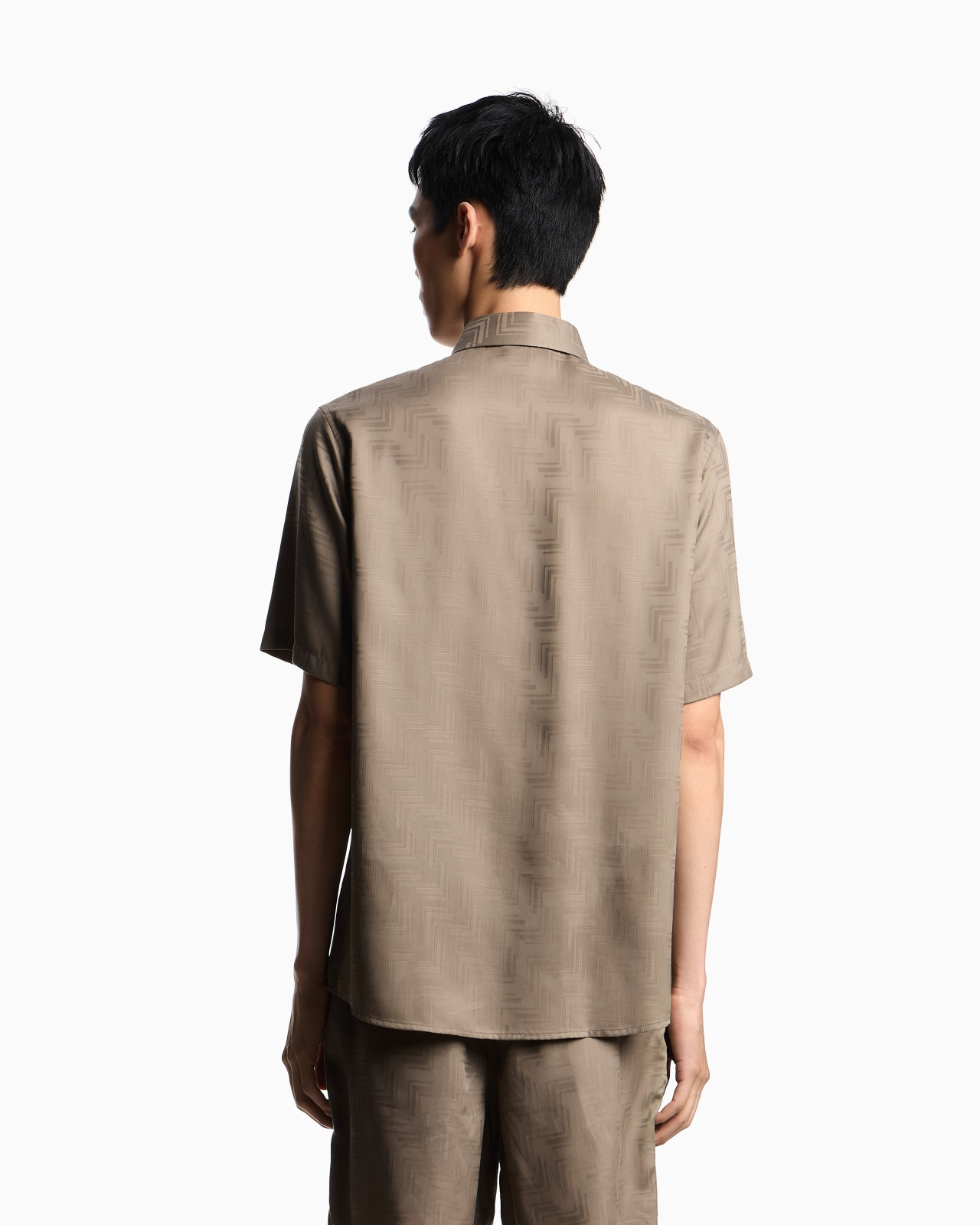 ASV SHORT-SLEEVED SHIRT IN JACQUARD LYOCELL - 3