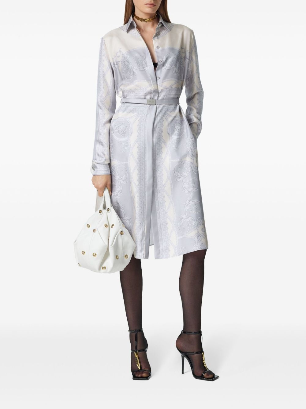 Barocco-print shirt dress - 2
