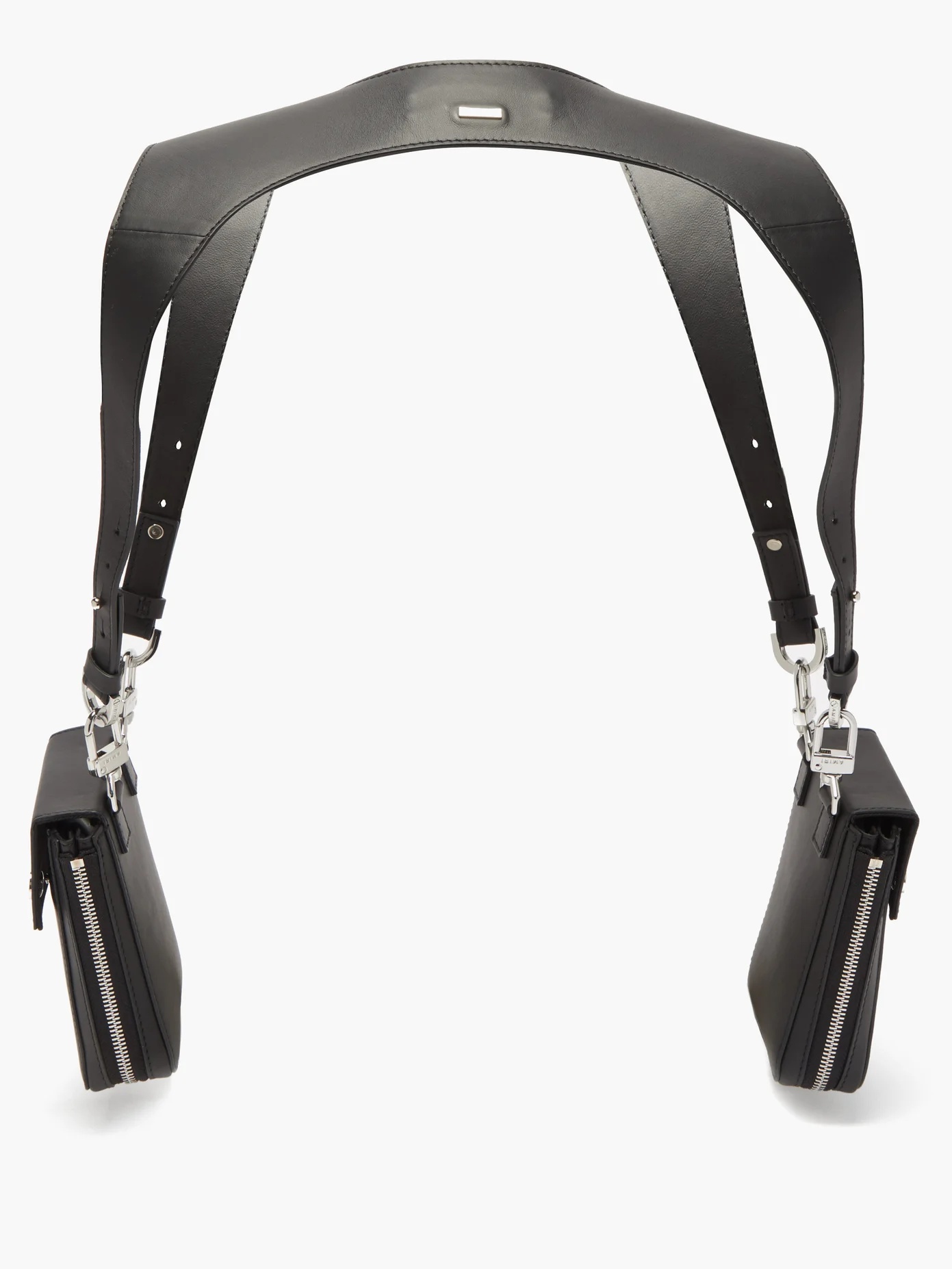 Zipped-pouch leather harness - 6