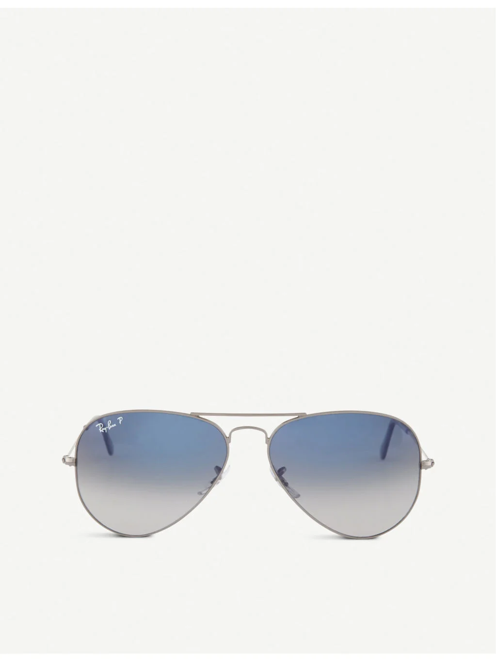 Original aviator gunmetal-frame sunglasses with gradient blue lenses RB3025 58 - 1