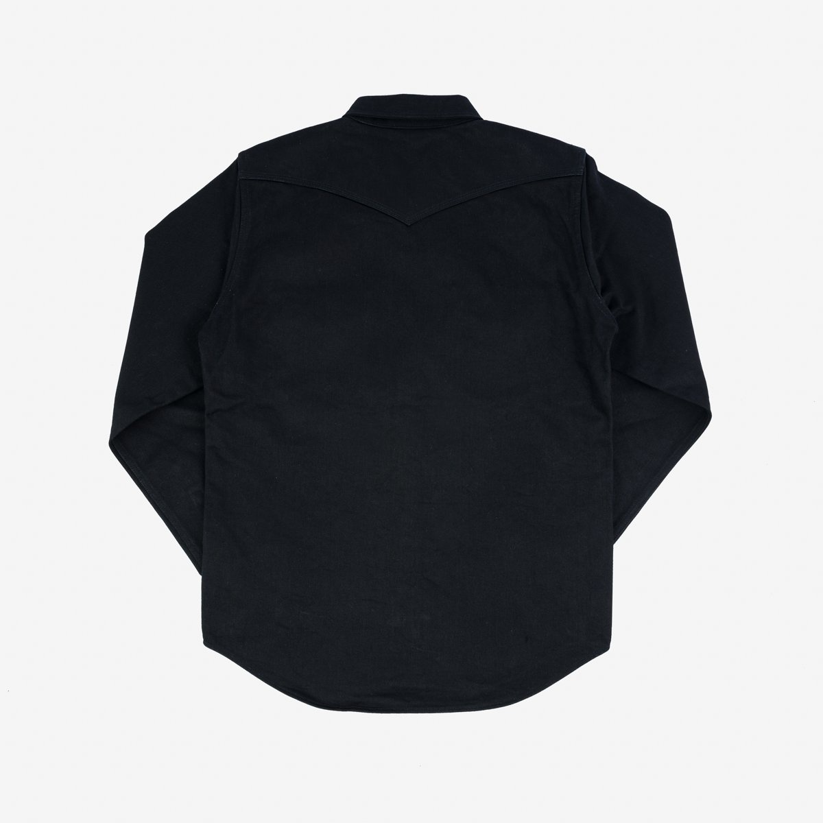 IHSH-361-BLK 16oz Non-Selvedge Denim Western Shirt -  Superblack (Fades To Grey) - 6