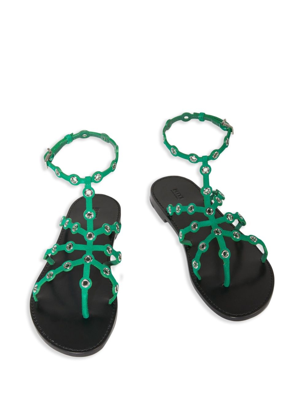 eyelet-detail flat sandals - 2