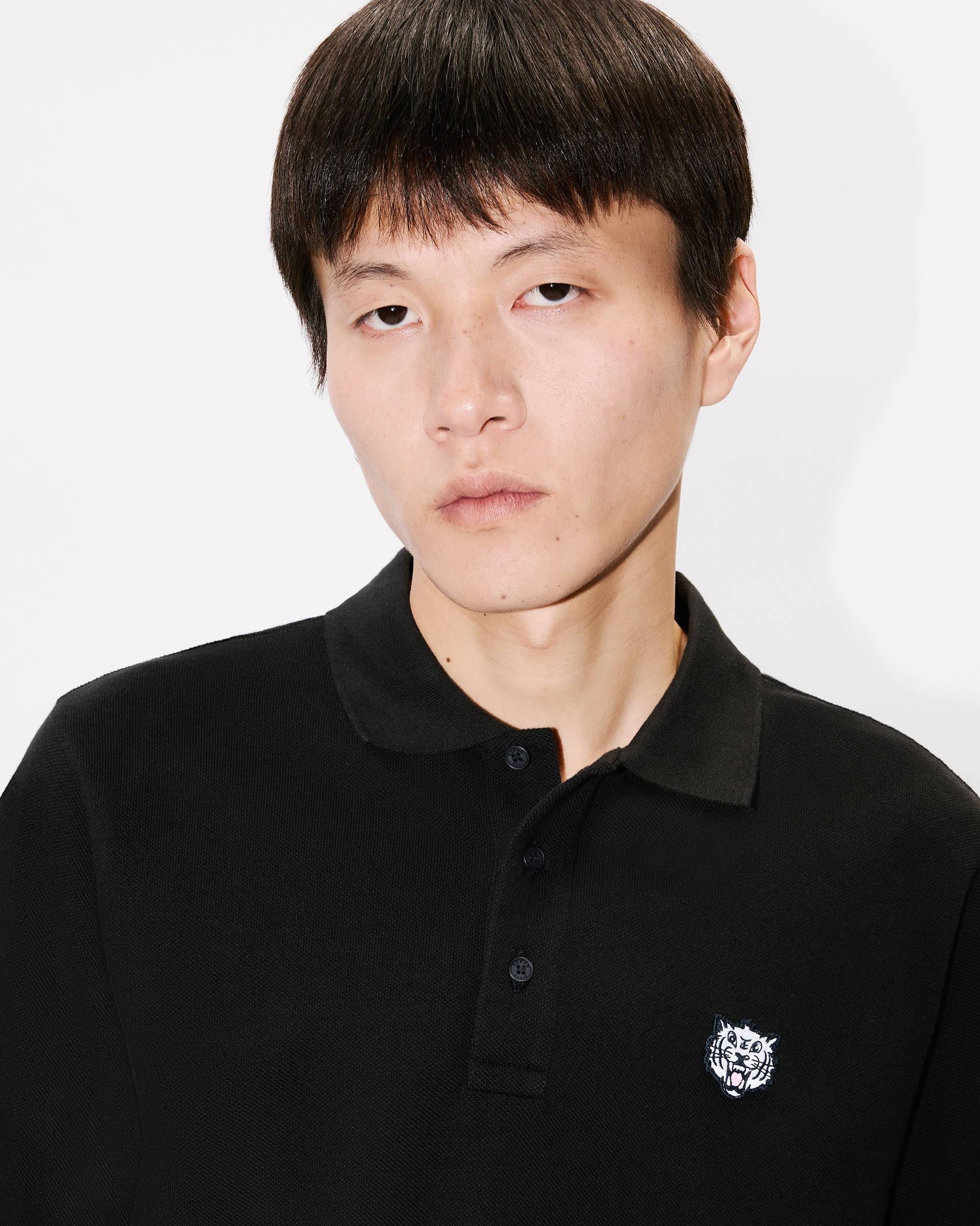 'KENZO Happy Tiger' embroidered slim polo in cotton - 6
