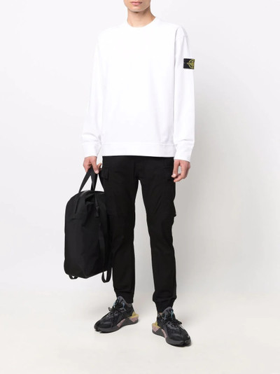 Stone Island logo patch sweatshirt outlook