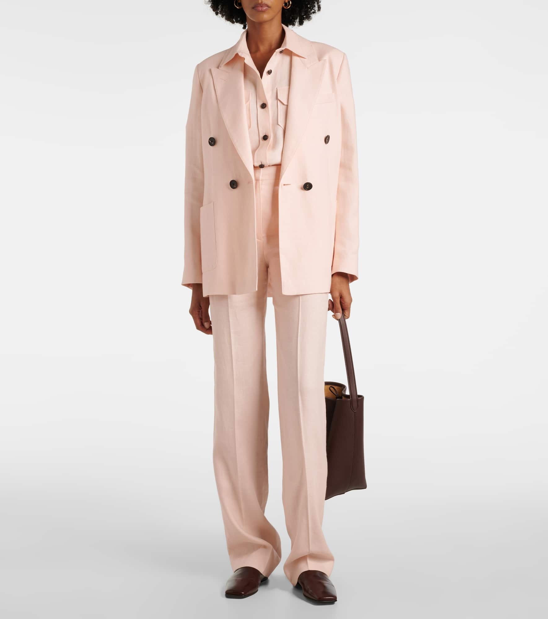 Goldie linen and wool straight pants - 2