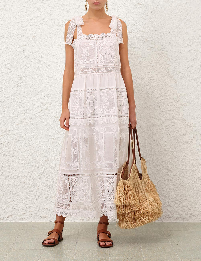 Zimmermann ASTER LACE TRIM SLIP DRESS outlook