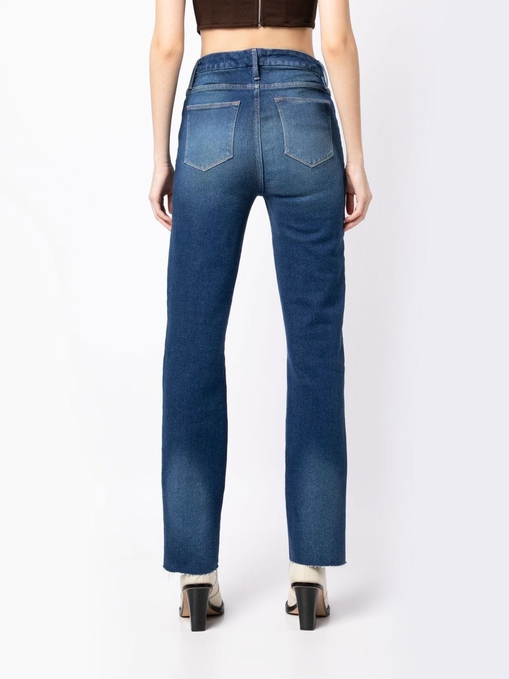 high-rise straight-leg jeans - 4