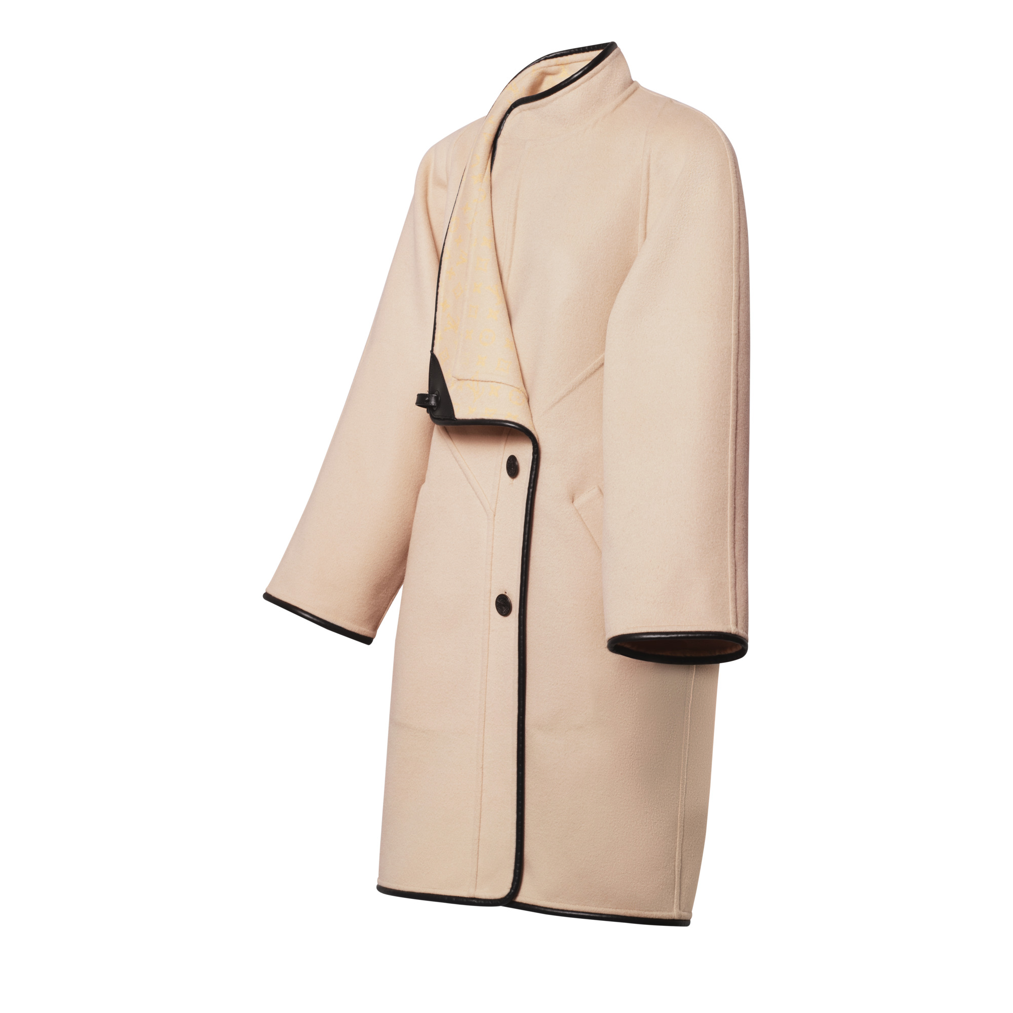 Double Face Long Clip Front Coat - 2