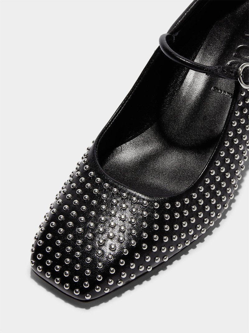 Aline Mini Studs Leather Mary-Jane Pumps 3