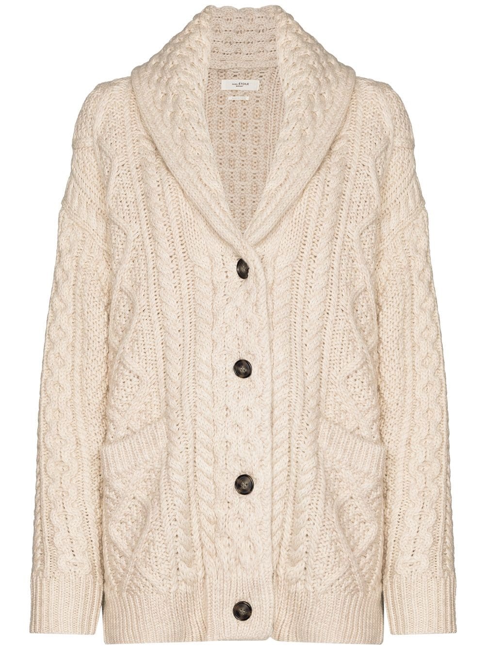 Regan cable-knit cardigan - 1