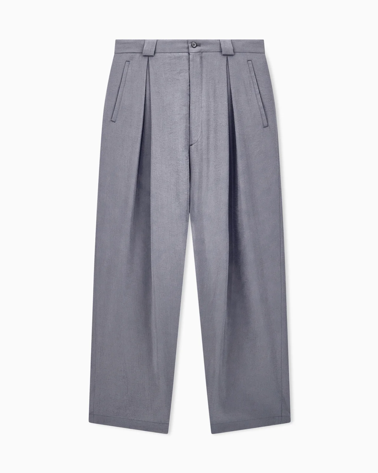 OVERSIZED TROUSERS IN A WASHED SILK BLEND - 1