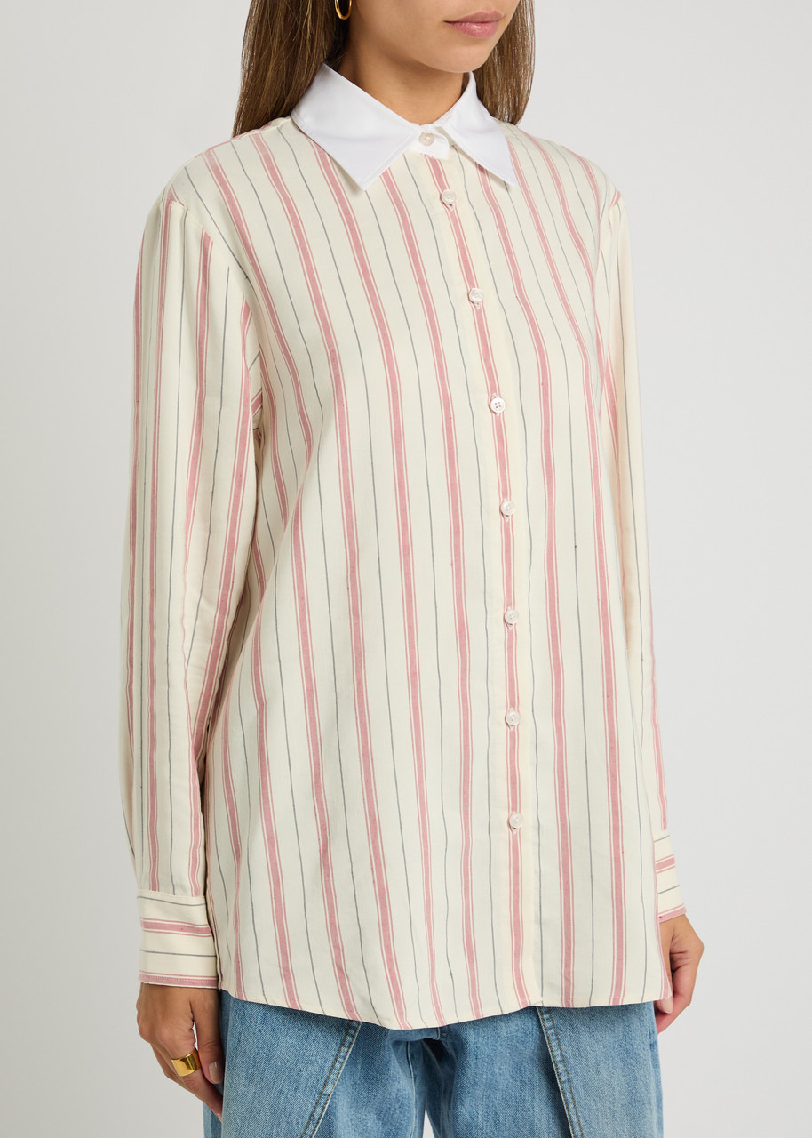 Bettter Linden Striped Silk-blend Shirt - 2
