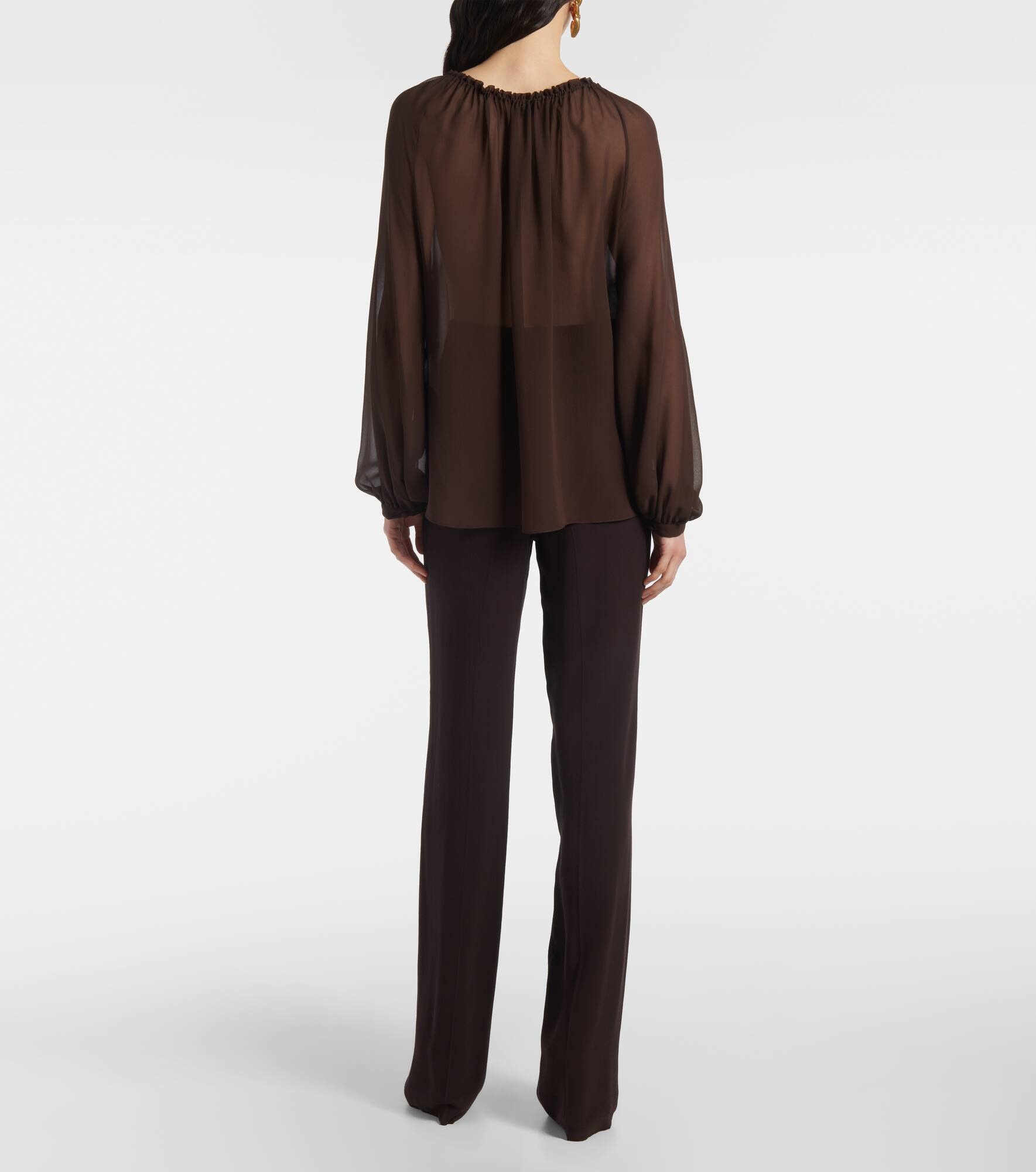 Sheer silk georgette blouse - 3